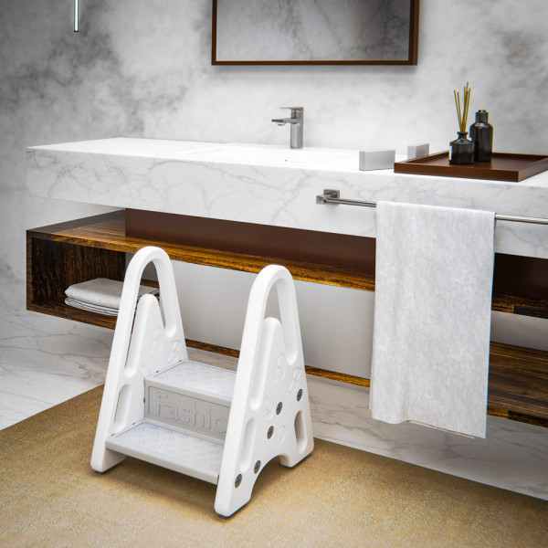 Дитяча сходинка Mealux Lilo White (арт. KD-F012 White) - колір білий із сірим (коробок-1 шт.)