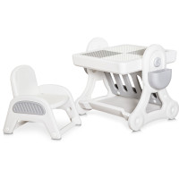 Дитячий комплект Mealux Robin (арт. KD-F051 White / Grey) - столик та стільчик/пластик сірий з білим (коробок-1 шт.)