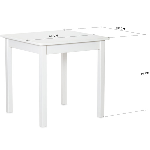 Детский столик Mealux KD-F950 White - дерево / білий - коробок 1 шт.