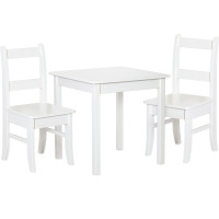 Дитячий комплект (столик+2 стільці) Mealux KD-S95 White (арт.KD-F950 + KD-Y951 White) - дерево/білий (коробок 2 шт.)