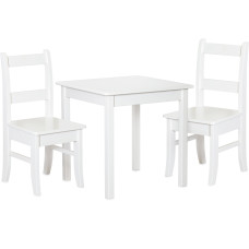 Дитячий комплект (столик+2 стільці) Mealux KD-S95 White (арт.KD-F950 + KD-Y951 White) - дерево/білий (коробок 2 шт.)