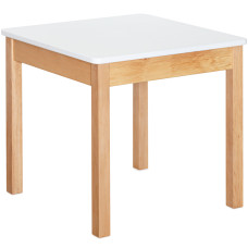 Дитячий столик Mealux KD-F951 White Wood - стільниця біла/каркас дерево (коробок 1 шт.)