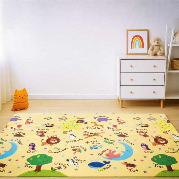 Детский двосторонний коврик Mealux Carpet C02 (арт. KD - MA02) - размер 125 х183 см (коробок-1 шт.)