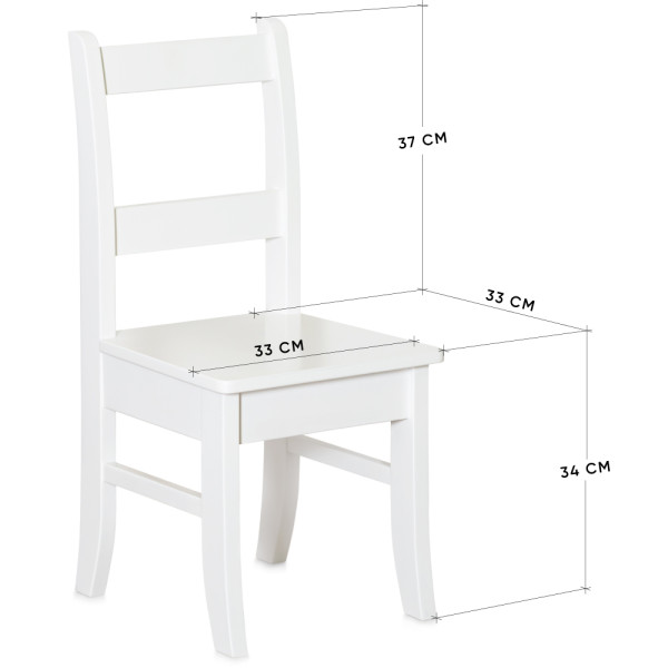 Дитячий стільчик Mealux KD-Y951 White - дерево/білий (коробок 1шт.)