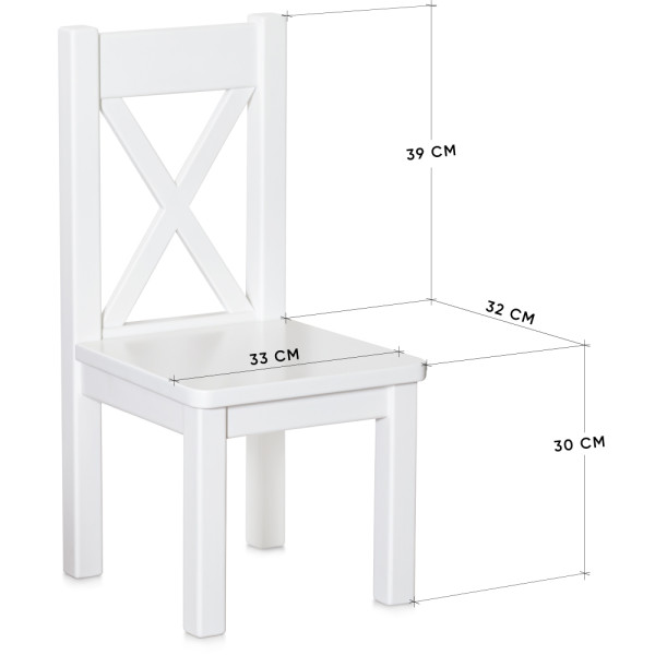 Дитячий стільчик Mealux KD-Y953 White - дерево/білий (коробок 1 шт.)