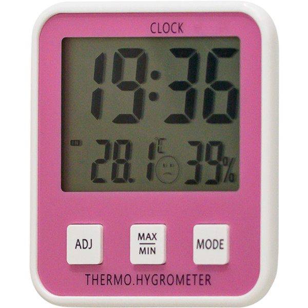 SMART-часы розовые (арт.Smart clock PN) - цвет пластика розовый (коробок 1шт.)