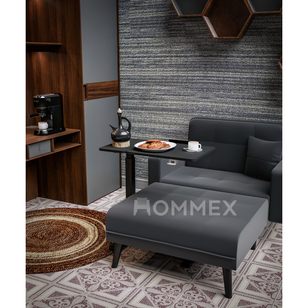 Стол Hommex Mobidesk Duo Black (арт. ТН-010-2 Black) - cтолешница черная / ножки черные (коробок 1 шт.)