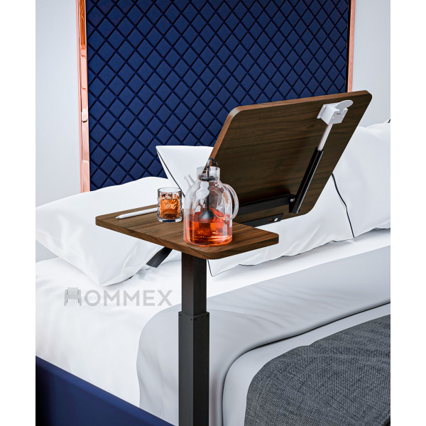Стол Hommex Mobidesk Duo Walnut (арт. ТН-010-2 Walnut) - cтолешница ореховая / ножки черные (коробок 1 шт.)