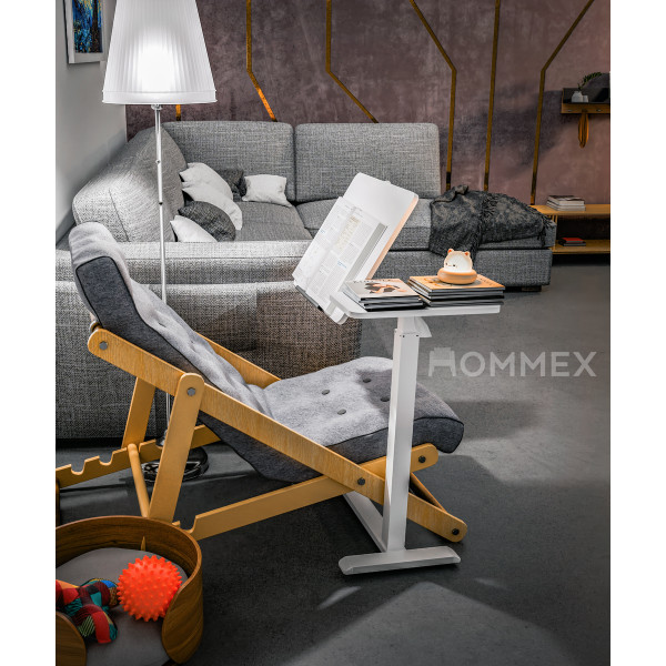 Стол Hommex Mobidesk Duo White (арт. ТН-010-2 White) - столешница белая / ножки белые (коробок 1 шт.)