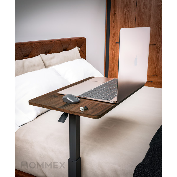 Стол Hommex Mobidesk Walnut (арт. ТН-010 Walnut) - столешница ореховая / ножки черные (коробок 1 шт.)