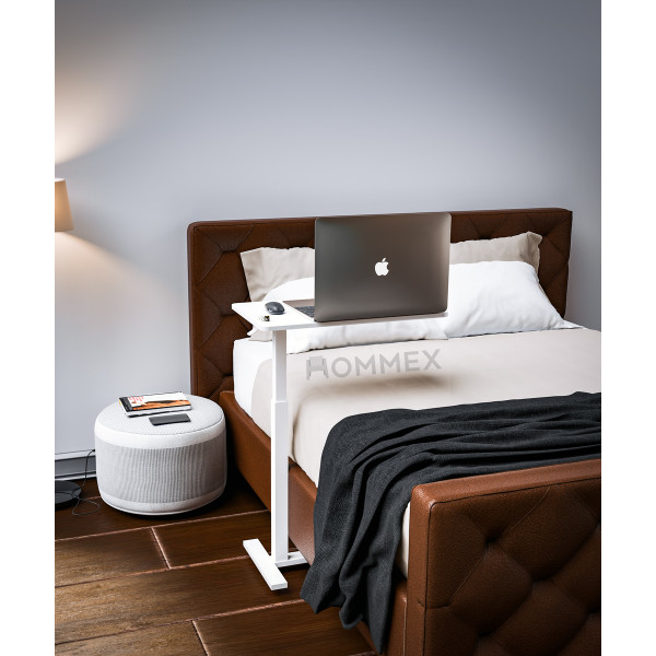 Стол Hommex Mobidesk White (арт. ТН-010 White) - столешница белая / накладки белые (коробок 1 шт.)