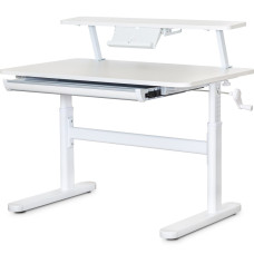 Дитячий стіл Evo-Kids TH-210 з полицею S50 XL White (арт.TH-210 W + BD-S50 XL) - стільниця біла / ніжки білі (коробок-2 шт.)