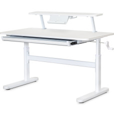 Дитячий стіл Evo-Kids TH-215 з полицею S50 XL White (арт.TH-215 W + BD-S50 XL) - стільниця біла / ніжки білі (коробок-2 шт.)