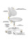 Комплект парта Evo-кids TH-230 Grey + крісло Evo-kids Mio Lite G (арт.TH-230 W/G + Y-208 G) - оббивка сіра / накладки на ніжках сірі (коробок-2 шт.)