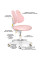 Комплект парта Evo-кids TH-230 Pink + крісло Evo-kids Mio Lite Pink (арт.TH-230 W/PN + Y-208 KP) - оббивка рожева / накладки на ніжках рожеві (коробок-2 шт.)