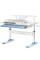 Дитячий стіл Evo-кids TH-310 з полицею S30 Blue (арт.TH-310 W/BL + BD-S30 BL) - стільниця біла / накладки на ніжках блакитні (коробок-2 шт.)