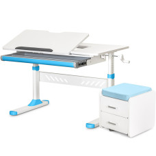 Комплект (S) Evo-Kids TH-310 (парта + тумба) (арт.TH-310 + BD C3_ BLUE) - накладки блакитні / оббивка блакитна (коробок-2 шт.)