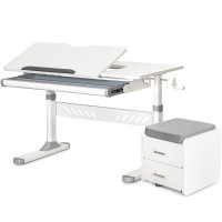 Комплект (S) Evo-Kids TH-310 Grey (парта + тумба) (арт.TH-310 + BD C3_GREY) - накладки сірі / оббивка сіра (коробок-2 шт.)