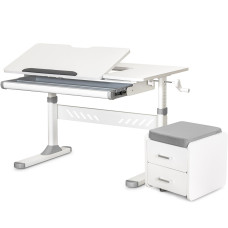 Комплект (S) Evo-Kids TH-310 Grey (парта + тумба) (арт.TH-310 + BD C3_GREY) - накладки сірі / оббивка сіра (коробок-2 шт.)