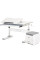 Комплект (S) Evo-Kids TH-310 Grey (парта + тумба) (арт.TH-310 + BD C3_GREY) - накладки сірі / оббивка сіра (коробок-2 шт.)