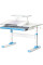Дитячий стіл Evo-Kids TH-320 Blue (арт. TH-320 W/BL) - стільниця біла / накладки на ніжках блакитні (коробок-1 шт.)