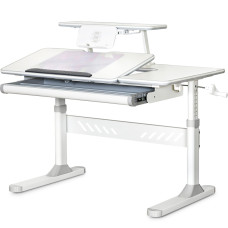 Дитячий стіл Evo-Kids TH-320 Grey (арт. TH-320 W/G) - стільниця біла /  накладки на ніжках сірі (коробок-1 шт.)