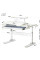 Дитячий стіл Evo-Kids TH-320 Grey (арт. TH-320 W/G) - стільниця біла /  накладки на ніжках сірі (коробок-1 шт.)