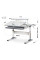 Комплект парта Evo-кids TH-320 Grey + крісло Evo-kids Mio Lite G (арт.TH-320 W/G + Y-208 G) - оббивка сіра / накладки на ніжках сірі (коробок-2 шт.)