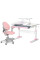 Комплект стіл Evo-Kids TH-320 Pink + крісло Evo-kids Mio KP (арт. TH-320 W/PN + Y-407 KP) - оббивка рожева / накладки на ніжках рожеві (коробок 2 шт.)