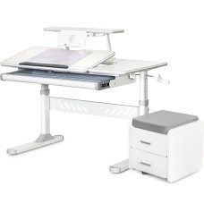 Комплект (S) Evo-Kids TH-320 Grey (парта + тумба) (арт.TH-320 + BD C3_GREY) - накладки сірі / оббивка сіра (коробок-2 шт.)