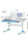 Дитячий стіл ErgoKids TH-325 Blue (арт.TH-325 W/BL) - стільниця біла / накладки на ніжках блакитні (коробок-2 шт.)