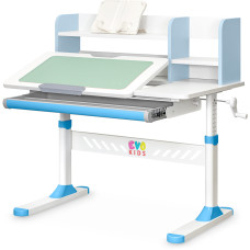 Дитячий стіл Evo-kids TH-330 Blue (арт. TH-330 W/BL) - стільниця біла / накладки на ніжках блакитні (коробок-1 шт.)