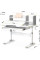 Дитячий стіл Evo-kids TH-330 Grey (арт. TH-330 W/G) - стільниця біла / накладки на ніжках сірі (коробок-1 шт.)