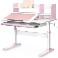 Дитячий стіл Evo-kids TH-330 Pink (арт. TH-330 W/PN) - стільниця біла / накладки на ніжках рожеві (коробок-1 шт.)