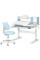 Комплект парта Evo-Kids TH-330 Light Blue + крісло Evo-kids Mio Lite KBL (арт.TH-330 W/Z + Y-208 KBL) - оббивка блакитна / накладки на ніжках світло-блакитні (коробок-2 шт.)