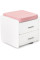 Комплект (S) Evo-Kids TH-330 Pink (парта + тумба) (арт.TH-330 + BD C3_PINK) - рожеві накладки / оббивка рожева (коробок-2 шт.)