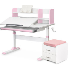 Комплект (S) Evo-Kids TH-330 Pink (парта + тумба) (арт.TH-330 + BD C3_PINK) - рожеві накладки / оббивка рожева (коробок-2 шт.)
