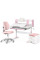 Комплект (L) Evo-Kids TH-330 Pink (парта + крісло + тумба) (арт. TH-330 + Y-412 Lite + BD C3_PINK) - накладки рожеві / рожева оббивка (коробок 3 шт.)