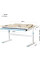 Детский стол Evo-kids TH-360 Lite Blue (арт. TH-360 TG/BL Lite) - столешница дерево / накладки на ножках голубые (коробок 1 шт.)