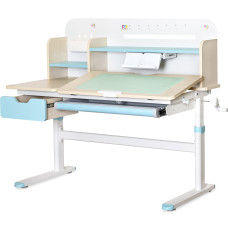 Дитячий стіл Evo-kids TH-360 Plus Blue (арт. TH-360 TG/BL Plus) - стільниця дерево / накладки на ніжках блакитні (коробок 3 шт.)