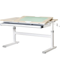 Дитячий стіл Evo-kids TH-360 Lite Grey (арт. TH-360 TG/G Lite) - стільниця дерево / накладки на ніжках сірі (коробок 1 шт.)