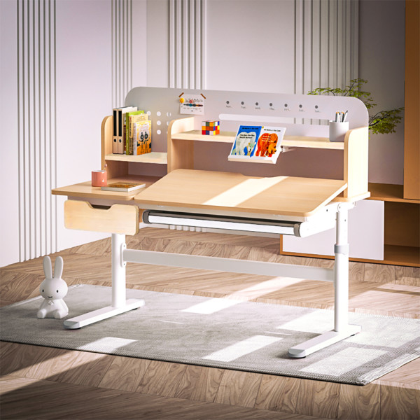 Дитячий стіл Evo-kids TH-360 Plus Grey (арт. TH-360 TG/G Plus) - стільниця дерево / накладки на ніжках сірі (коробок 3 шт.)