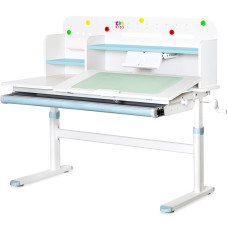 Дитячий стіл Evo-kids TH-360 Blue (арт.TH-360 WG/BL)  - стільниця біла / накладки на ніжках блакитні (коробок 2 шт.)