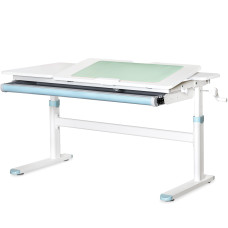 Дитячий стіл Evo-kids TH-360 Lite Blue (арт. TH-360 WG/BL Lite) - стільниця біла / накладки на ніжках блакитні (коробок 1 шт.)