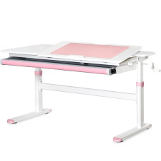 Дитячий стіл Evo-kids TH-360 Lite Pink (арт. TH-360 WG/PN Lite) - стільниця біла / накладки на ніжках рожеві (коробок 1 шт.)