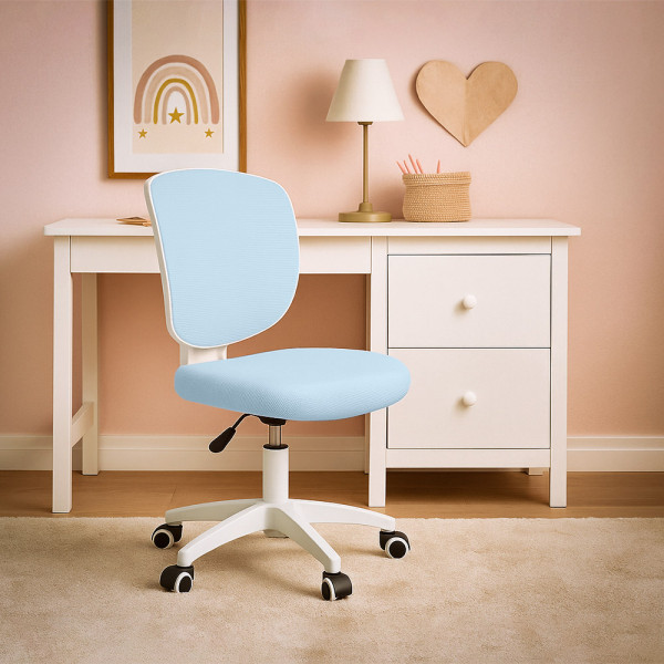 Дитяче крісло Evo-Kids Study Air Blue (арт. Y-101 KBL) - спинка сітка / сидіння тканина / блакитне (коробок-1 шт.)