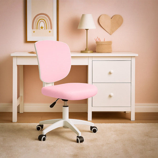 Дитяче крісло Evo-Kids Study Air Pink (арт. Y-101 KP) - спинка сітка / сидіння тканина / рожеве (коробок-1 шт.)