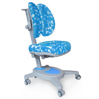 Кресло Mealux Onyx Duo ABK (арт.Y-115 ABK) - обивка голубая с буквами (коробок-1 шт.)