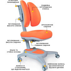 Кресло Mealux Onyx Duo KY (арт.Y-115 KY) - обивка оранжевая однотонная (коробок-1 шт.)