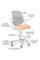 Крісло Mealux Neo Air Peach (арт.Y-308 PG) - оббивка персикова / сіра (коробок-1 шт.)